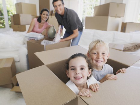 Staff following safe moving practices during a van removal job