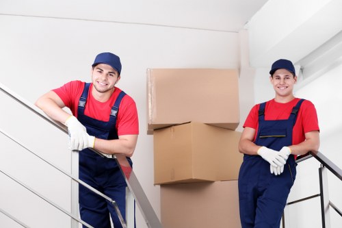 Moving boxes and household items in West London