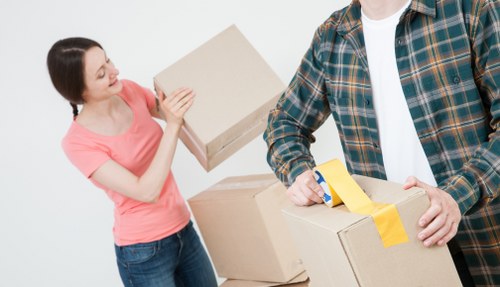 Removal van completing a careful and secure moving process