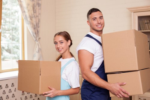 Moving van loaded for a Shepherds Bush flat relocation