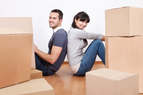 Loading furniture into a removal van for Shepherds Bush customers